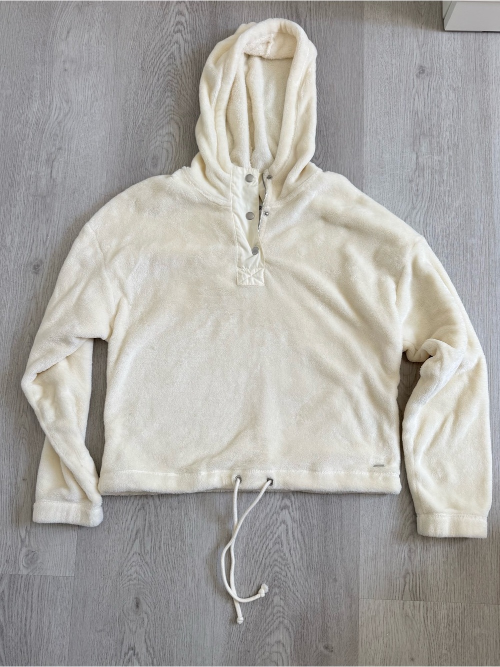Hollister Cream Plush Fleece Hoodie